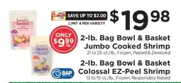 ShopRite 2-lb. Bag Bowl & Basket Jumbo Cooked Shrimp offer