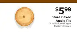 ShopRite Store Baked Apple Pie offer