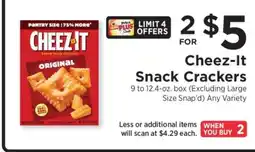 ShopRite Cheez-It Snack Crackers offer