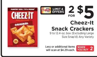 ShopRite Cheez-It Snack Crackers offer