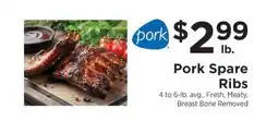 ShopRite Pork Spare Ribs offer