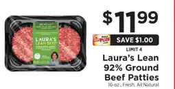 ShopRite Laura’s Lean 92% Ground Beef Patties offer