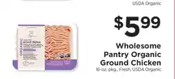 ShopRite Wholesome Pantry Organic Ground Chicken offer