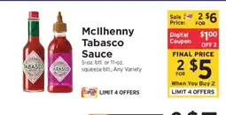 ShopRite McIlhenny Tabasco Sauce offer