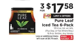 ShopRite Pure Leaf Iced Tea 6-Pack offer