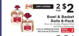 ShopRite Bowl & Basket Rolls 8-Pack offer