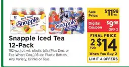 ShopRite Snapple Iced Tea 12-Pack offer