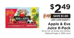 ShopRite Apple & Eve Juice 8 Pack offer