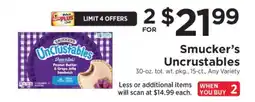 ShopRite Smucker's Uncrustables offer