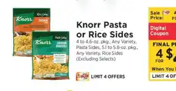 ShopRite Knorr Pasta or Rice Sides offer