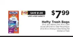 ShopRite Hefty Trash Bags offer