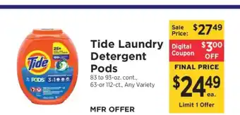 ShopRite Tide Laundry Detergent Pods offer