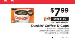 ShopRite Dunkin' Coffee K-Cups offer