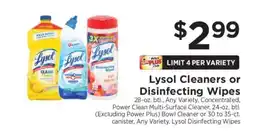 ShopRite Lysol Cleaners or Disinfecting Wipes offer