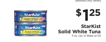 ShopRite StarKist Solid White Tuna offer