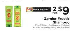 ShopRite Garnier Fructis Shampoo offer