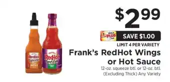 ShopRite Frank's RedHot Wings or Hot Sauce offer