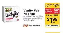 ShopRite Vanity Fair Napkins offer
