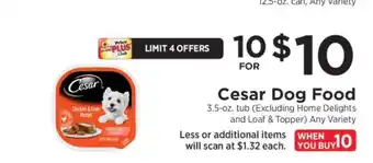ShopRite Cesar Dog Food offer