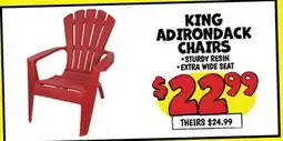 Ollie's KING ADIRONDACK CHAIRS offer