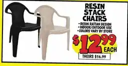 Ollie's RESIN STACK CHAIRS offer