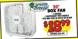 Ollie's SARASOTA BREEZE BOX FAN offer