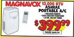 Ollie's MAGNAVOX 12,000 BTU ASHRAE PORTABLE A/C offer