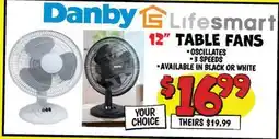 Ollie's 12 TABLE FANS offer