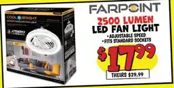 Ollie's FARPOINT 2500 LUMEN LED FAN LIGHT offer