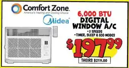 Ollie's 6,000 BTU DIGITAL WINDOW A/C offer