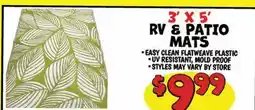 Ollie's 3' X 5' RV & PATIO MATS offer