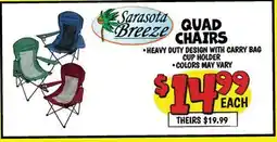 Ollie's Sarasota Breeze QUAD CHAIRS offer