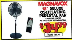 Ollie's MAGNAVOX 18 DELUXE OSCILLATING PEDESTAL FAN offer