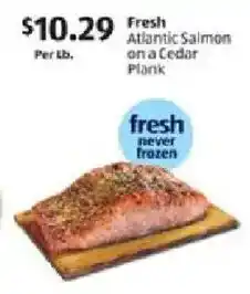 Aldi Fresh Atlantic Salmon on a Cedar Plank offer