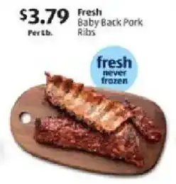 Aldi Fresh Baby Back Park Ribs offer