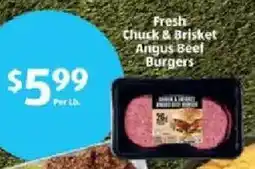 Aldi Fresh Chuck & Brisket Angus Beef Burgers offer