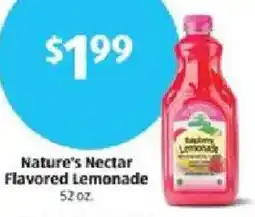Aldi Nature's Nectar Flavored Lemonade offer
