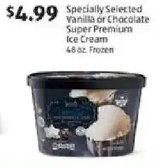 Aldi Specially Selected Vanilla or Chocolate Super Premium Ice Cream offer