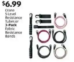 Aldi Crane 5 Level Resistance Tubes or 3-Pack Fabric Resistance Bands offer