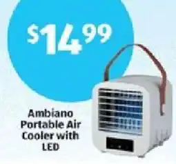Aldi Ambiano Portable Air Cooler with LED offer