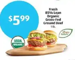Aldi Fresh 85% Lean Organic Grass-Fed Ground Beef offer