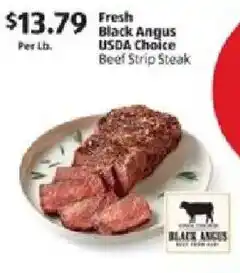 Aldi Fresh Black Angus USDA Choice Beef Strip steak offer