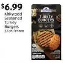 Aldi Kirkwood seasoned turkey burgers offer