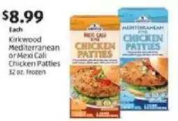 Aldi Kirkwood Mediterranean or Mexi Cali Chicken Patties offer