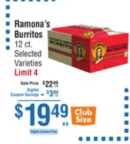 Smart & Final Ramona's Burritos offer