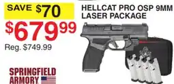Dunham's Sports SPRINGFIELD ARMORY HELLCAT PRO OSP 9MM LASER PACKAGE offer