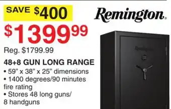 Dunham's Sports REMINGTON 48+8 GUN LONG RANGE offer