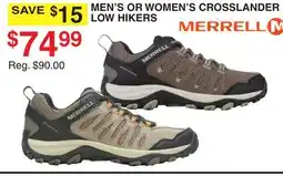 Dunham's Sports MERRELL MEN'S OR WOMEN'S CROSSLANDER LOW HIKERS offer