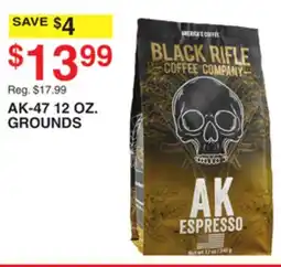 Dunham's Sports BLACK RIFLE COFFEE COMPANY AK-47 12 OZ. GROUNDS offer