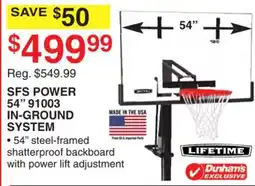Dunham's Sports LIFETIME SFS POWER 54 91003 IN-GROUND SYSTEM offer